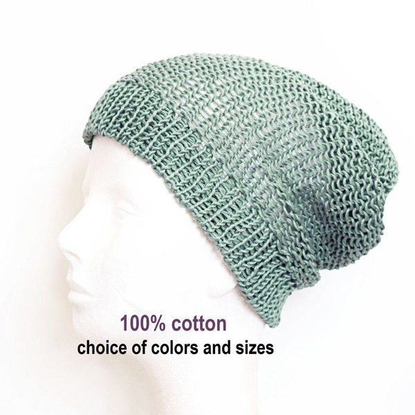 Light beanie,slouch beanie,cotton summer slouch hat,boho slouch hat,loose beanie