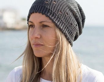 Cotton Beanie for Women — Lightweight Knit Summer Hat, Breathable Slouchy Beanie , Soft 100% Cotton Cap