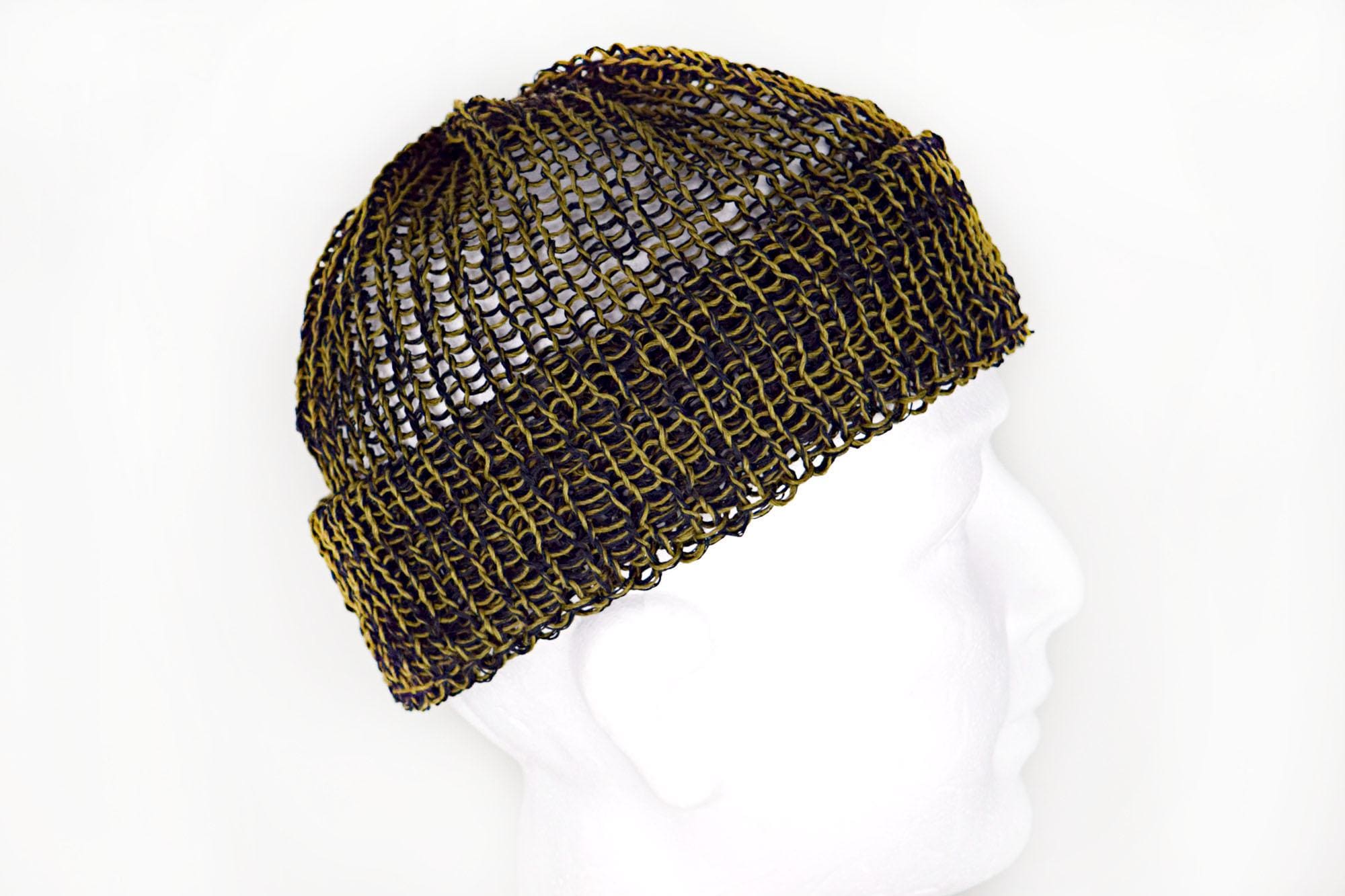 Linen mens beanie Docker cap Mens summer beanie Mens thin beanie summer cap
