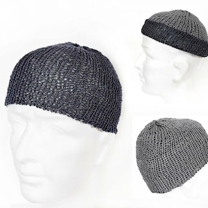 Skull cap beanie Knit cotton skull cap for men Summer man reversible beanie cap