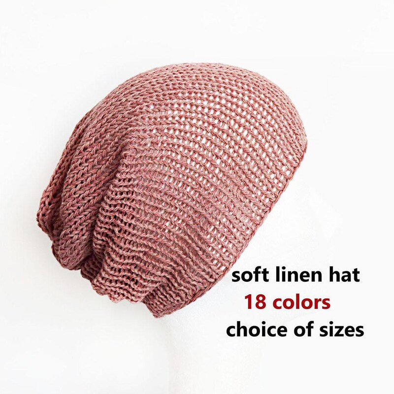 Women Summer Hollow Out Knitted Slouchy Beanie 1