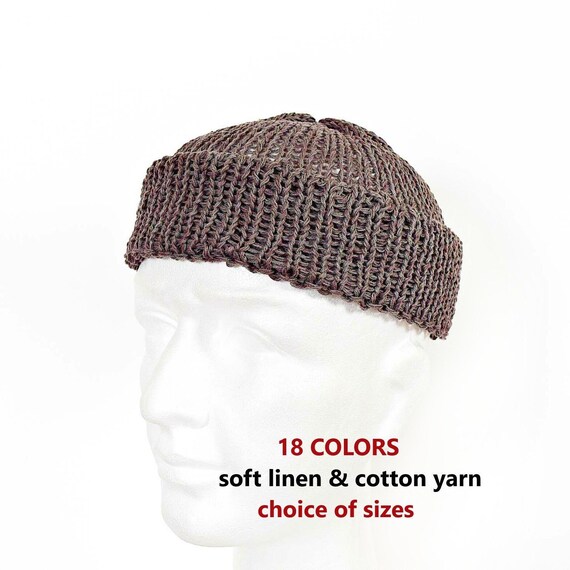 Beanie Hat for Men,summer Fisherman Beanie,mens Plain Beanie,summer  Skull-cap,big Head Hat,mens Cuffed Beanie 