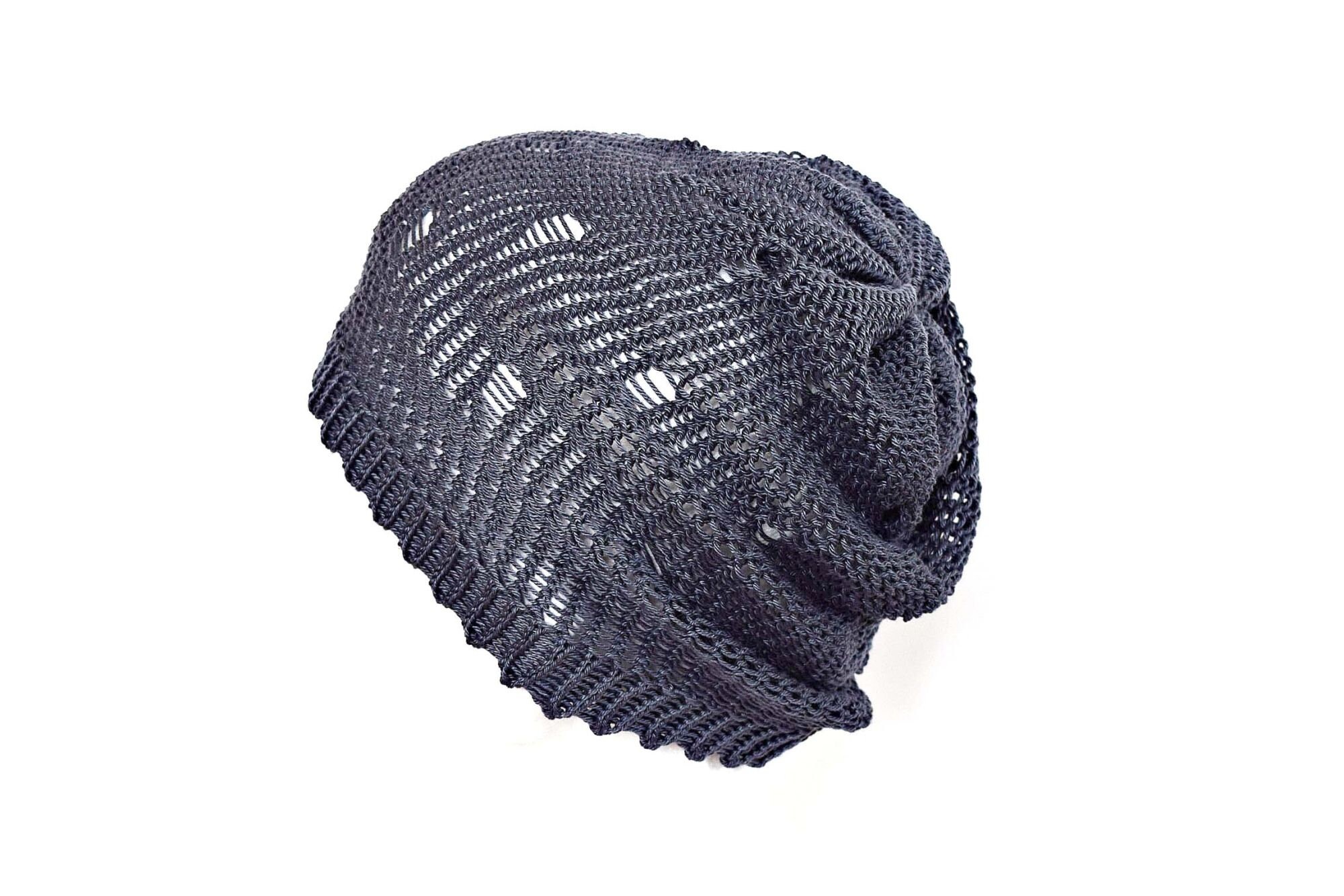 Mens Distressed Hat Womens Ripped Hat Knit Cotton Beanie Etsy