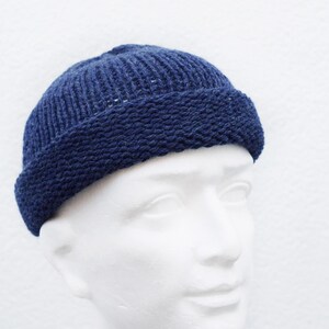 Handmade fisherman docker beanie made from 100% wool, stylish and warm, available in a variety of colors and sizes