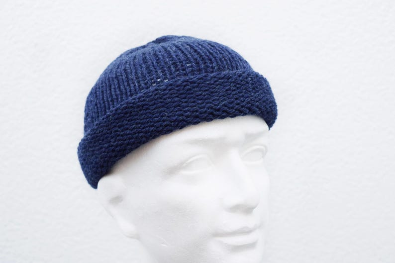 Handmade fisherman docker beanie made from 100% wool, stylish and warm, available in a variety of colors and sizes