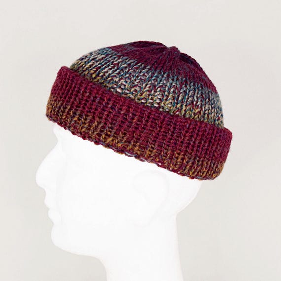 Mens wool beanie hat Beanie fisherman Mens winter hats for big head Docker skull hat Short beanie