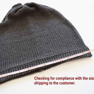 Light summer knit beanie for men, breathable cotton lightweight beanie