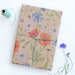 Set of 5 // Wrapping paper Meadow flowers / 5 sheets different coloured flowers