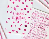 Wedding invitation - Hand-lettering by Brush