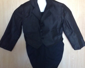 Wedding Costume for Ring Bearer - Jacket w/ Tails for 4 to 5 Year Old - Worn Mid-Century - Top Condition