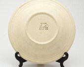 Ivory quot Genuine quot Older Fiestaware Fiesta - Rimmed Soup Bowl - Late Great Mom 39 s - Homer Laughlin Co - 1940s