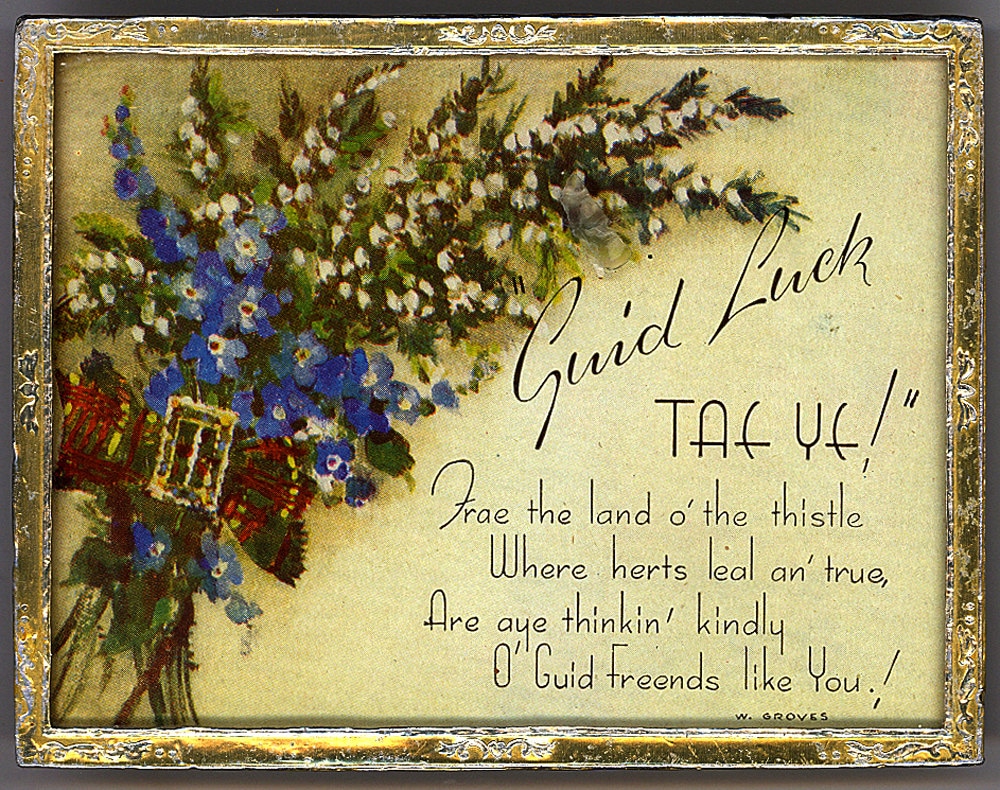 Scottish / Scotland Motto / Saying Good Luck, Good Friends, Land of the