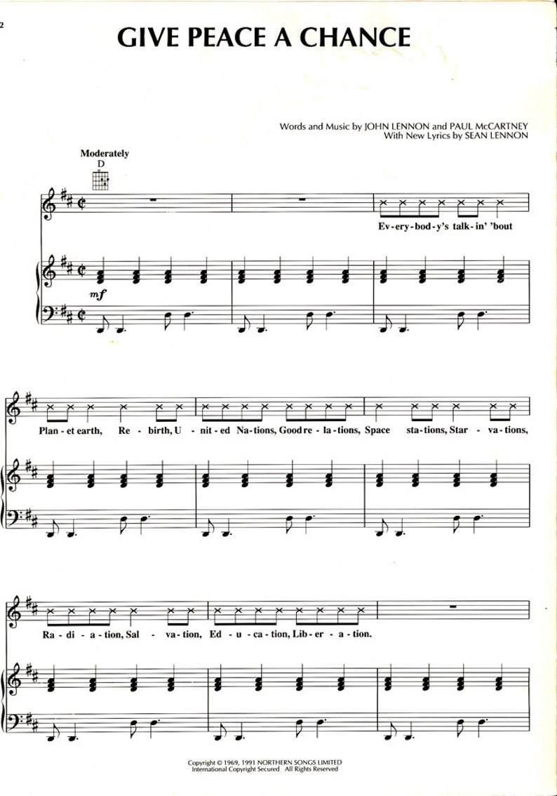 Canzone Per La Pace Di John Lennon