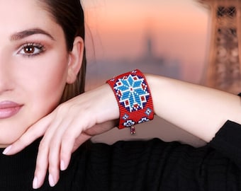 Armenian Folk Art, Carpet Bracelet, Ethnic Bracelet, Armenian Bracelet, Armenian Traditional Gift, Armenian Carpet, Armenian Rug Motif, Boho
