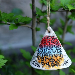 Armenian Flag Alphabet Bell - Office Bar or Dorm Decor - Housewarming or Mens Gift
