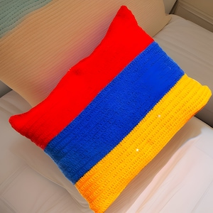 Armenian Flag Pillow COVER ONLY - Yeragun Gift for Any Age, Armenian Home Decor, National Symbol, Ideal Birthday or Housewarming Gift