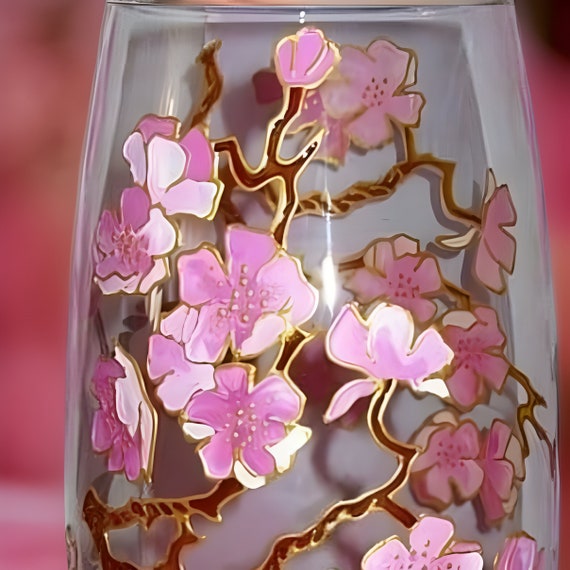 Handpainted Cherry Blossoms and Sakura Flower Vase - Personalized