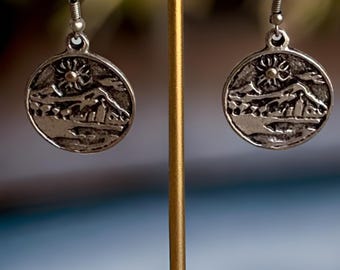Minimalist Boheian Earrings | Mountain Ararat | Sis Masis Mountain | Armenian Symbol | Ethnic Armenian | Armenian Gfit