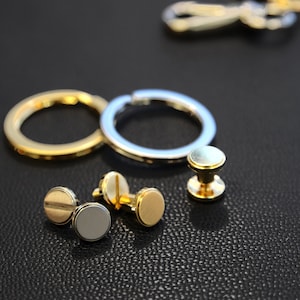Replacement Hardware [Only for a customer who bought our key case.] Screw Rivet, O-ring, Swivel clip, Bar Rivet, Leather conditioner