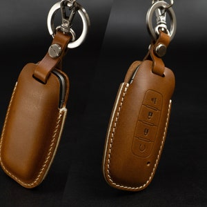 Nissan Series [2VB] Key Fob Cover Case for Nissan - Armada Murano Maxima Altima Sedan Pathfinder - Italian Veg-Tanned Leather