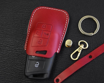 フォルクスワーゲン シリーズ [2-3B/4B] レザーキーケース VW GOLF パサート ティグアン シュコダ オクタヴィア アトラス プレミアムレザー カーアクセサリー