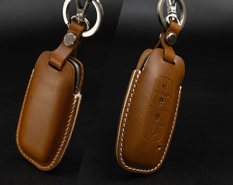 Nissan Series [2] Key Fob Cover Case for Nissan - Armada Murano Maxima Altima Sedan Pathfinder  - Italian Veg-Tanned Leather