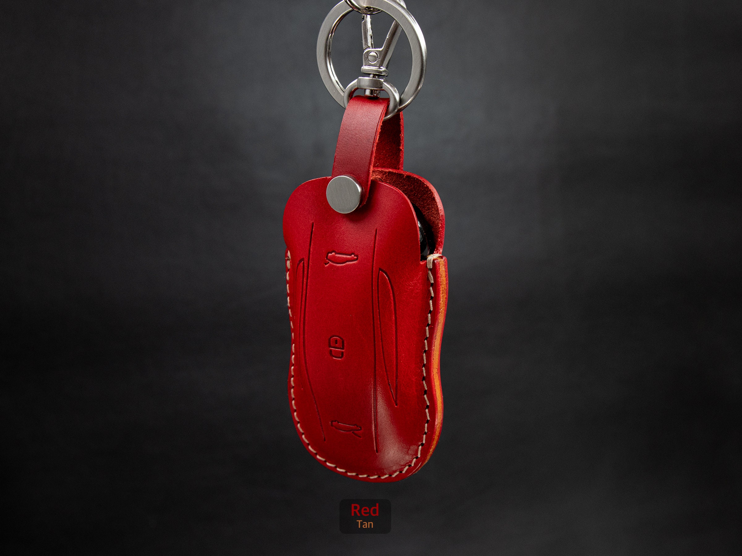 Tesla Model X [2-V2] Series Leather Key Fob Cover - Leather Brut - Etsy