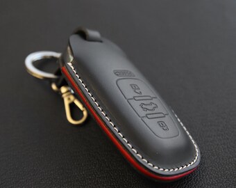 HIBEYO Custodia per chiave auto adatta per Audi A3 A4 S4 RS4 A4L A5 F5 S5 RS5 A6 A6L A7 A8 S8 Q2 SQ5 Q7 SQ7 R8 TT TTS Custodia protettiva telecomando