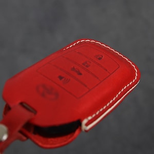 Toyota Series [3] Leather Key Fob Cover Highlander Avalon Crown Land Cruiser Prado Camry Corolla RAV4 - Personalized Stamp