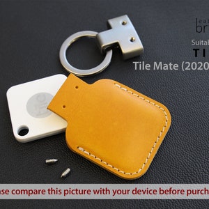 Leather Case for Tile Mate Key Chain Case Leather Cover- Italian Veg-Tanned Leather - 7 Colors