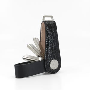 Schlüsselorganizer aus Amerikanischem Alligator Leder – Schwarz, Limited Edition - Leather Brut