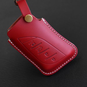 Lexus Series [2-4] Leather Key fob Cover for LEXUS - UX200 LS500 LS500H LC500 LC500h ES300h ES350 - Italian Veg-Tanned Leather