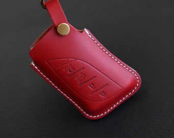 Lexus Series [2-4] Leather Key fob Cover for LEXUS - UX200 LS500 LS500H LC500 LC500h ES300h ES350 - Italian Veg-Tanned Leather