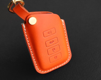 Lexus Series [LX-01-4B] Leather Car Key Fob Cover for Lexus ES250 ES350 ES300H GS350 GS450 NX300 - Italian Veg-Tanned Leather Car accessory