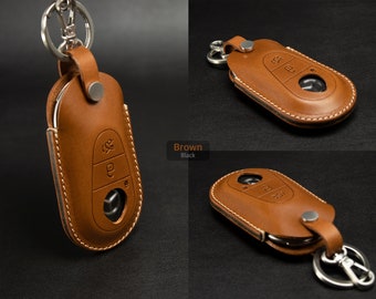 Mercedes Benz Series [3V2] Leather Key Fob Cover - Leather Brut - Handcrafted in USA