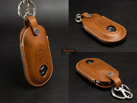 Mercedes Benz Series 3V2 Leather Key Fob Cover Leather Brut Handcrafted in  USA 