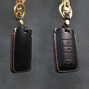 Cadillac [03] Series Key Fob Cover srx dts STS XTS CTS Escalade Corvette Key Case Italian Veg-Tanned Leather