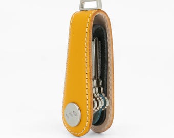 Organizer na klucze - Gaeta Yellow - Premium Veg-Tanned Leather - Skóra Brut