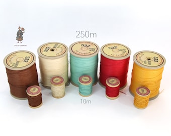 532 Lin Cable Sajou Fil Au Chinois Cable Linen Waxed Threads - 10m Spool