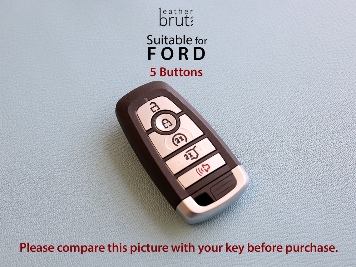 Ford Series Key Fob Custom Made Premium Leather Keyless Remote Etsy
