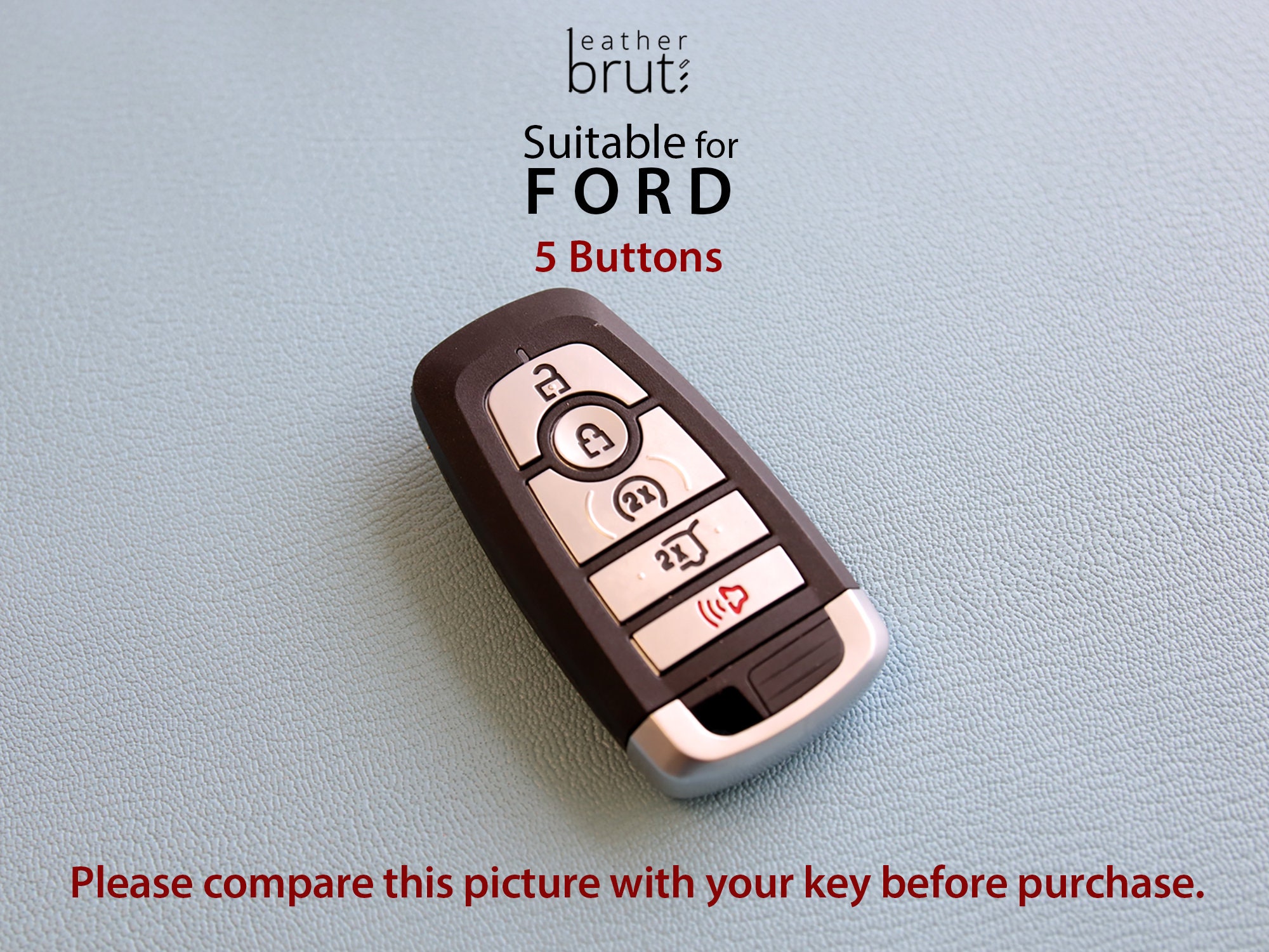 Ford Series Key Fob Custom Made Premium Leather Keyless Remote Etsy