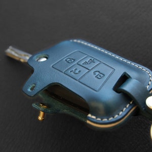 Volkswagen Series Key Fob Cover Golf Tiguan Italian Veg-Tanned Leather Key Case Volkswagen VW Key Cover