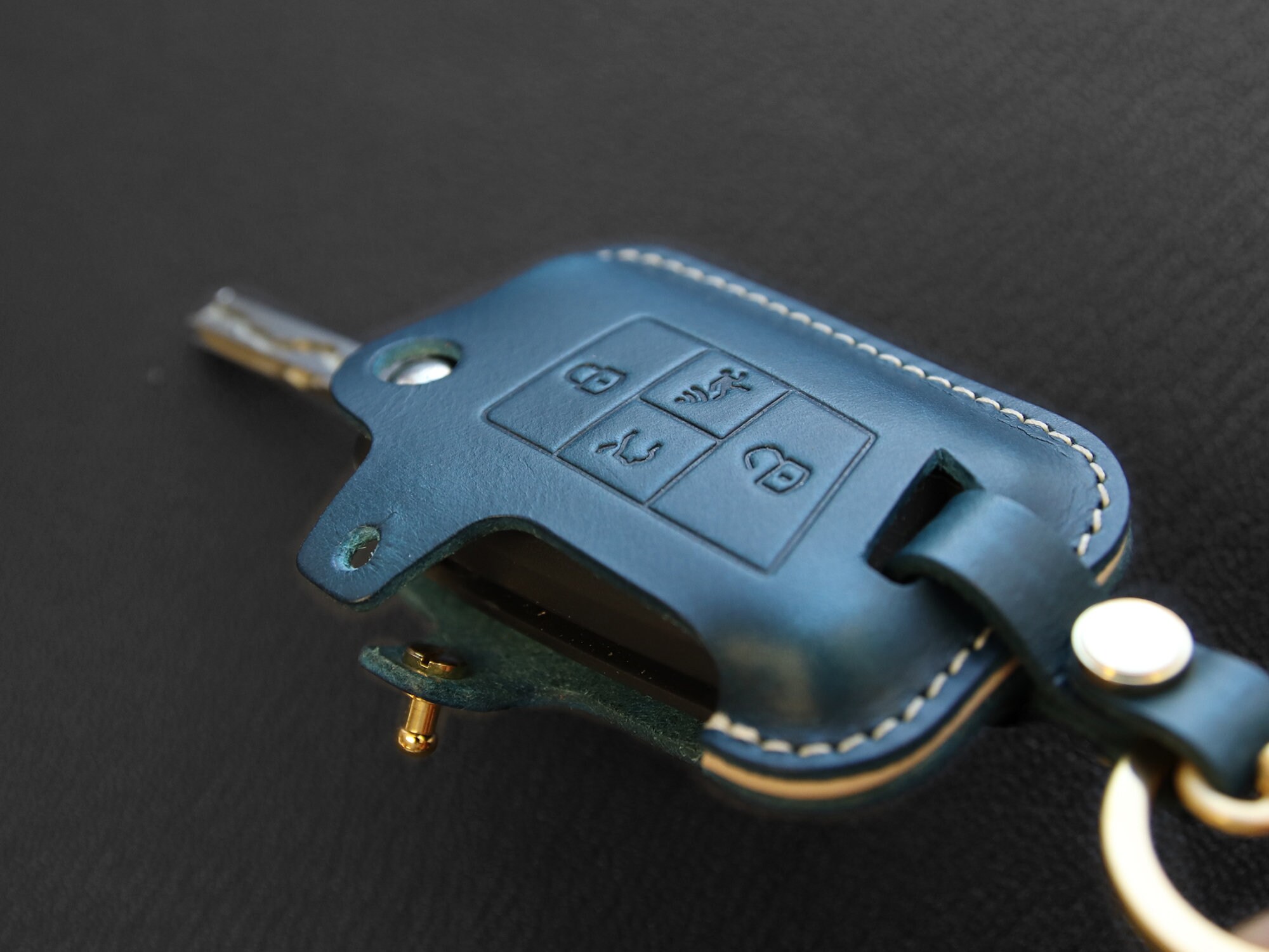 Leder Auto Schlüssel etui Flip Remote Cover für VW Volkswagen Polo