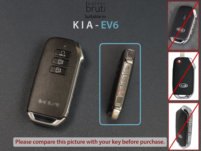 Kia Series 03 EV6 Key Fob Cover Leather Car Key Etsy