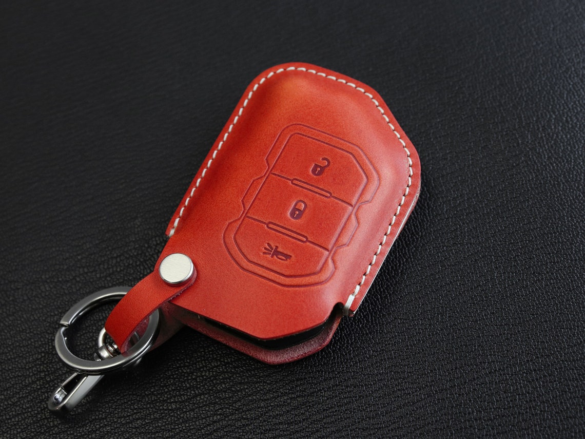 Jeep Key Fob Cover Leather Key Case Wrangler JL Gladiator JT Etsy