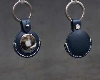 Etui skórzane Apple Air Tag z włoskiej skóry garbowanej roślinnie, etui na klucze Apple Airtag, brelok Airtag