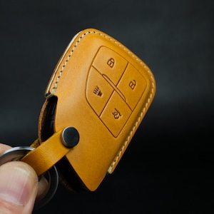 Chevrolet GMC [4-3/4] Series Key Fob Case - 4 Buttons - Tahoe Suburban Yukon Silverado Colorado Sierra Canyon - Handcrafted in USA