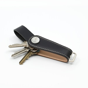 Key Organizer - Gaeta Black - Premium Veg-Tanned Leather - Leather Brut