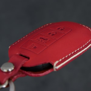 Infiniti Series [2-4] Leather Key Fob Cover - QX60, Q50 - Italian Veg-tanned Leather - 4 Buttons  Leather Case