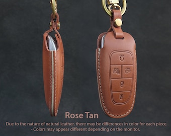 Hyundai Series [03] Key Fob Cover Premium Leather Keyless Remote Car Key Case Grandeur Santa Fe Sonata Tucson Nexo Car Accessory [HYD-03]